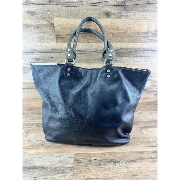 Kenneth Cole New York contemporary carry all expandable tote black leath… - Picture 2 of 10